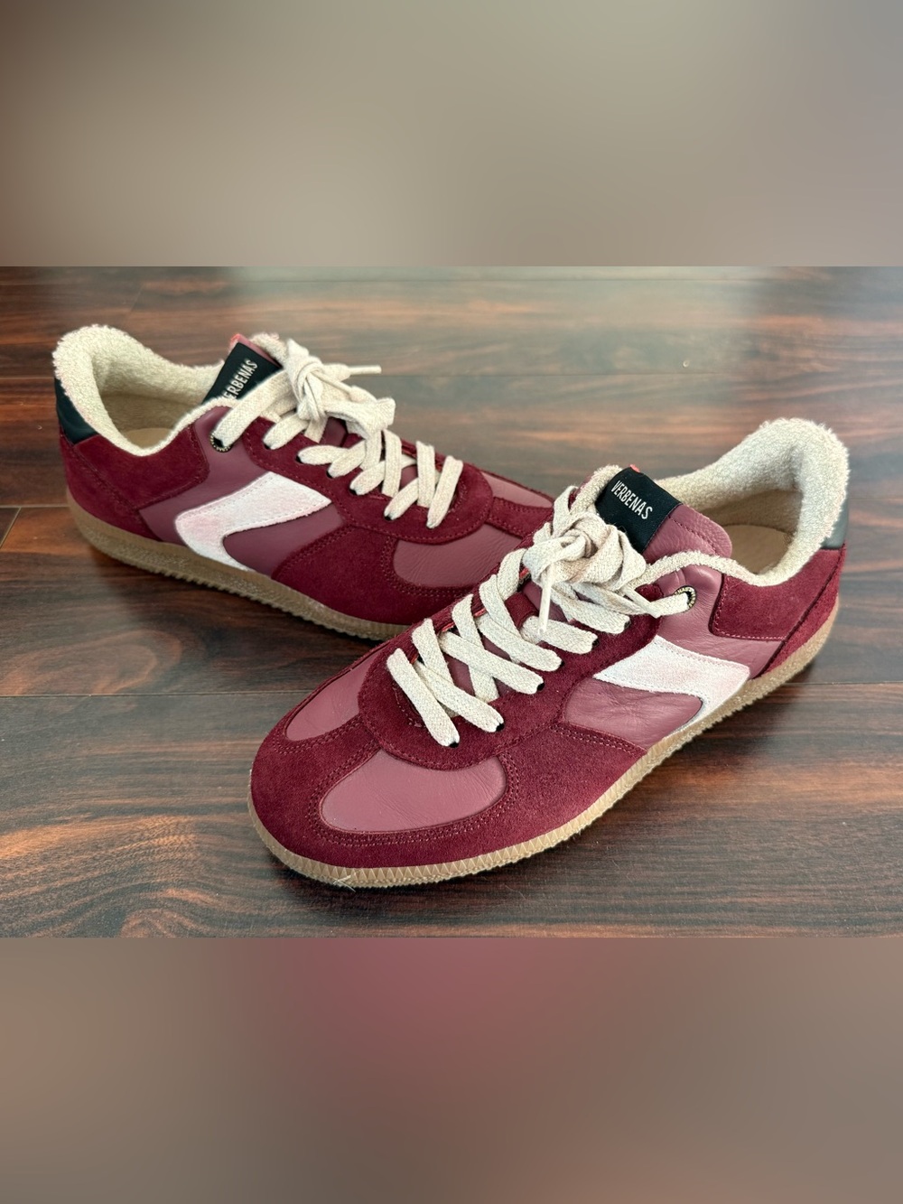 Verbenas Burgundy Suede & Leather Women's Sneakers - Retro Casual 39 / 9